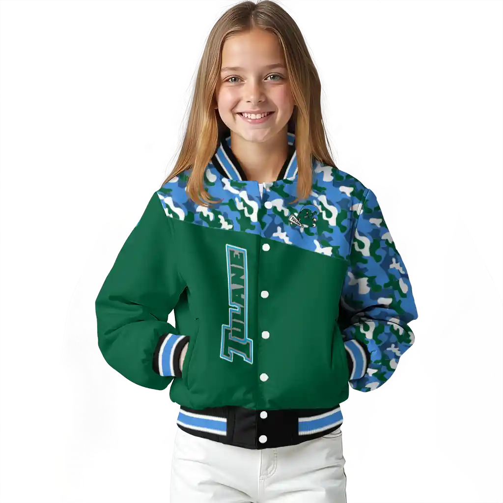 customized tulane green wave camouflage splash green varsity jacket top rated customized tulane green wave camouflage splash green varsity jacket top rated