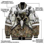 customized tulane green wave deer skull camouflage white varsity jacket best selling