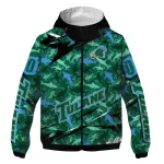 customized tulane green wave shark art green windbreaker jacket best selling