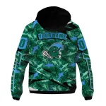 customized tulane green wave shark art green windbreaker jacket best selling