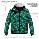 customized tulane green wave shark art green windbreaker jacket best selling