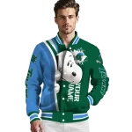 customized tulane green wave snoopy head green varsity jacket best selling