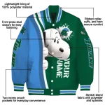customized tulane green wave snoopy head green varsity jacket best selling