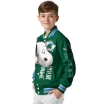 customized tulane green wave snoopy head green varsity jacket best selling