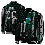 customized tulane green wave star stripes green black varsity jacket best selling