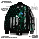 customized tulane green wave star stripes green black varsity jacket best selling