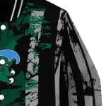 customized tulane green wave star stripes green black varsity jacket best selling
