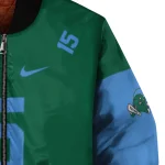 customized tulane green wave team patch green bomber jacket best selling