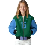 customized tulane green wave team patch green bomber jacket best selling