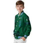 customized tulane green wave tribal deer art green varsity jacket best selling