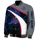customized tulsa golden hurricane electric flash blue varsity jacket best selling