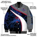 customized tulsa golden hurricane electric flash blue varsity jacket best selling