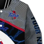 customized tulsa golden hurricane electric flash blue varsity jacket best selling