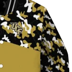 customized ucf knights camouflage splash gold varsity jacket best selling