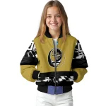 customized ucf knights circle skull gold black bomber jacket best selling