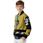 customized ucf knights circle skull gold black bomber jacket best selling