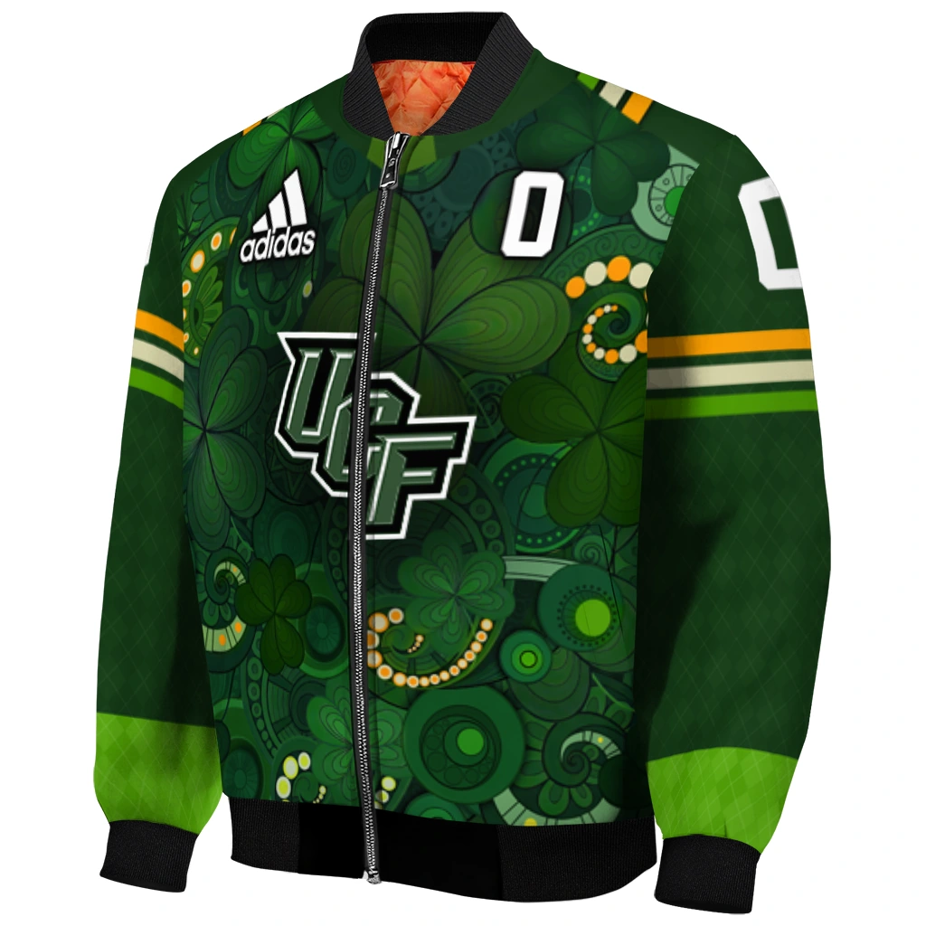 customized ucf knights shamrock vortex green bomber jacket fashion forward customized ucf knights shamrock vortex green bomber jacket fashion forward