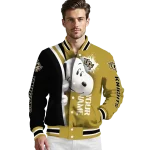 customized ucf knights snoopy head gold varsity jacket best selling