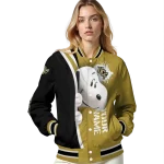 customized ucf knights snoopy head gold varsity jacket best selling