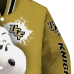 customized ucf knights snoopy head gold varsity jacket best selling