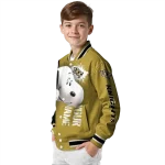 customized ucf knights snoopy head gold varsity jacket best selling