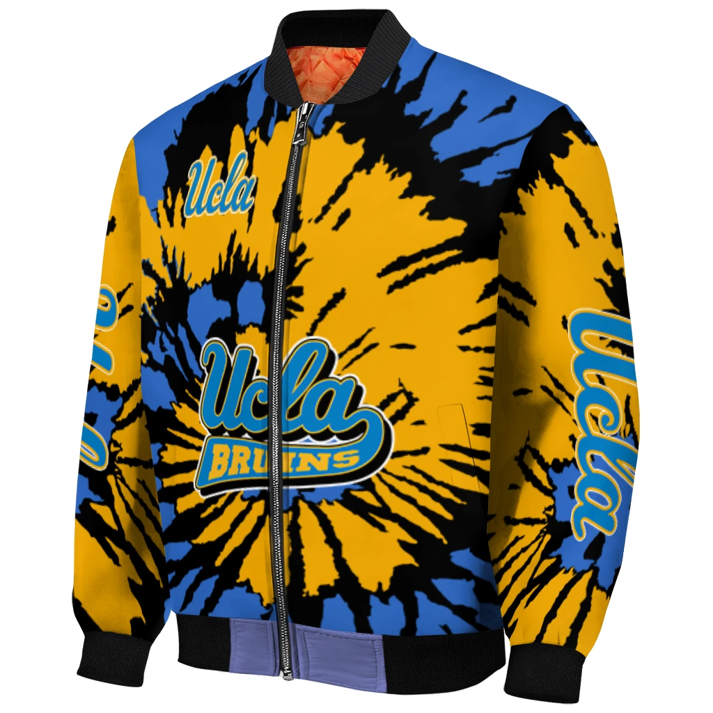 customized ucla bruins burst splatter blue bomber jacket fashion forward customized ucla bruins burst splatter blue bomber jacket fashion forward