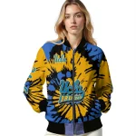 customized ucla bruins burst splatter blue bomber jacket best selling