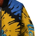 customized ucla bruins burst splatter blue bomber jacket best selling