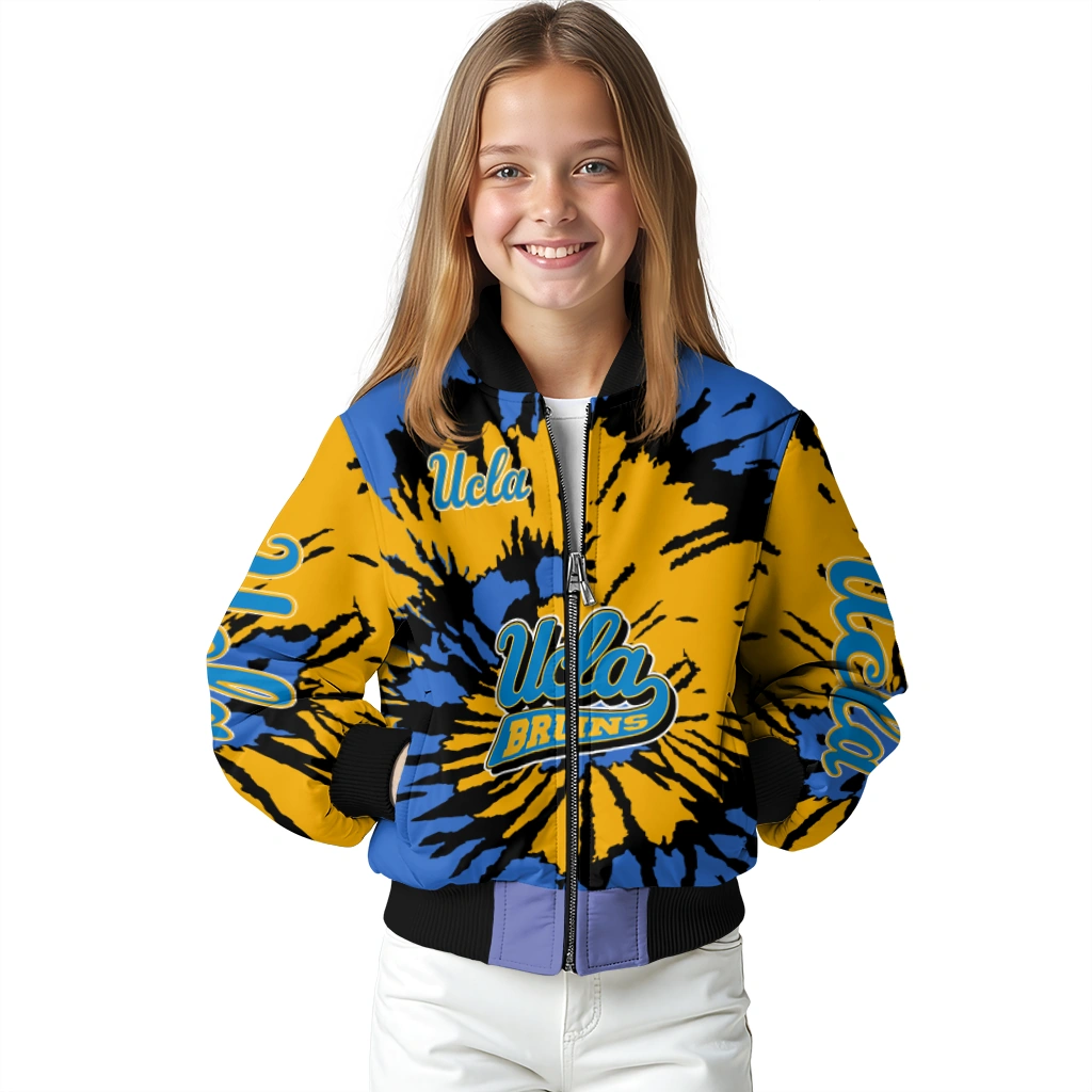 customized ucla bruins burst splatter blue bomber jacket top rated customized ucla bruins burst splatter blue bomber jacket top rated