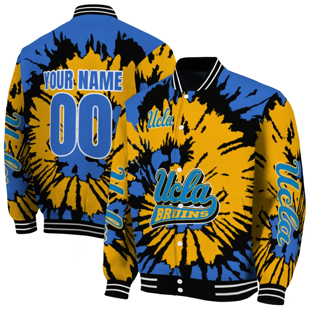 customized ucla bruins burst splatter blue varsity jacket fashion forward customized ucla bruins burst splatter blue varsity jacket fashion forward