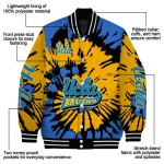 customized ucla bruins burst splatter blue varsity jacket best selling