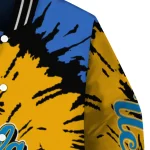 customized ucla bruins burst splatter blue varsity jacket best selling