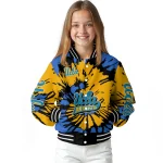 customized ucla bruins burst splatter blue varsity jacket best selling
