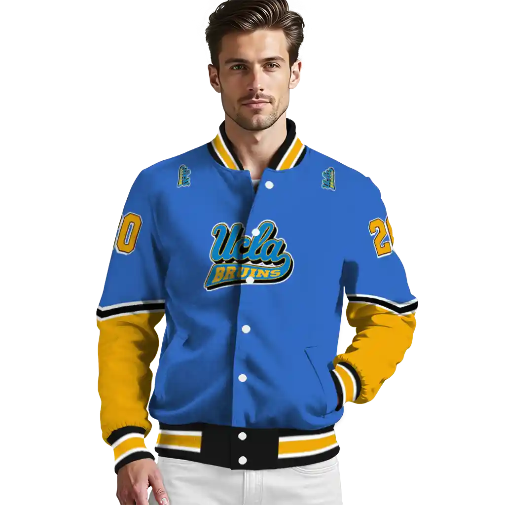 customized ucla bruins chevron style blue varsity jacket high quality customized ucla bruins chevron style blue varsity jacket high quality