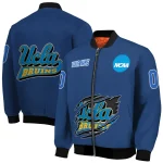 customized ucla bruins claw mark blue bomber jacket best selling