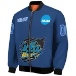 customized ucla bruins claw mark blue bomber jacket best selling