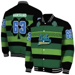 customized ucla bruins clover green lines green black varsity jacket best selling