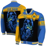 customized ucla bruins reaper hands blue black varsity jacket best selling