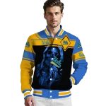 customized ucla bruins reaper hands blue black varsity jacket best selling
