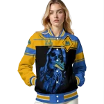 customized ucla bruins reaper hands blue black varsity jacket best selling