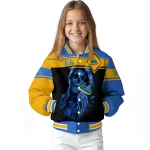 customized ucla bruins reaper hands blue black varsity jacket best selling