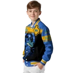 customized ucla bruins reaper hands blue black varsity jacket best selling