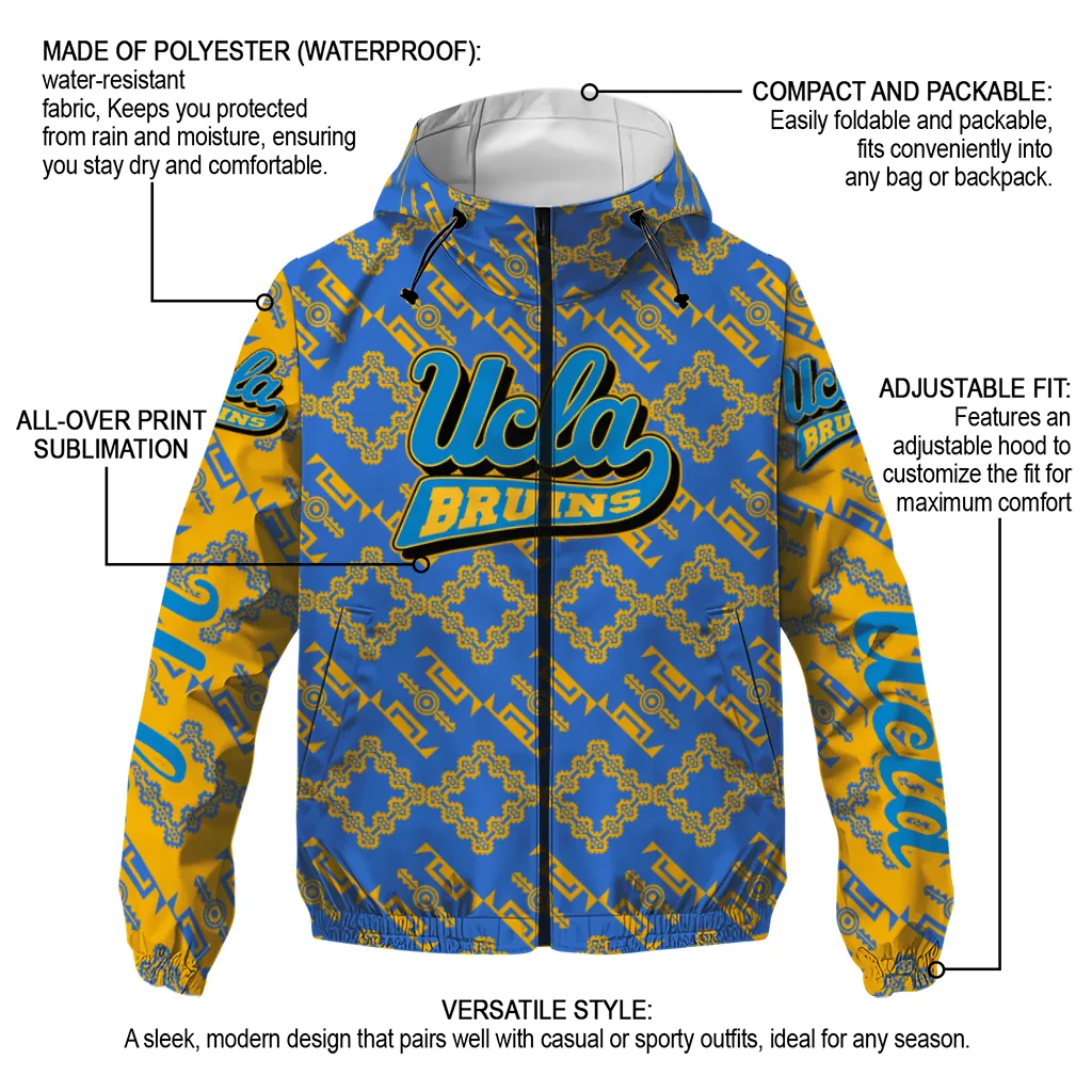 customized ucla bruins trellis mesh blue windbreaker jacket new arrival customized ucla bruins trellis mesh blue windbreaker jacket new arrival