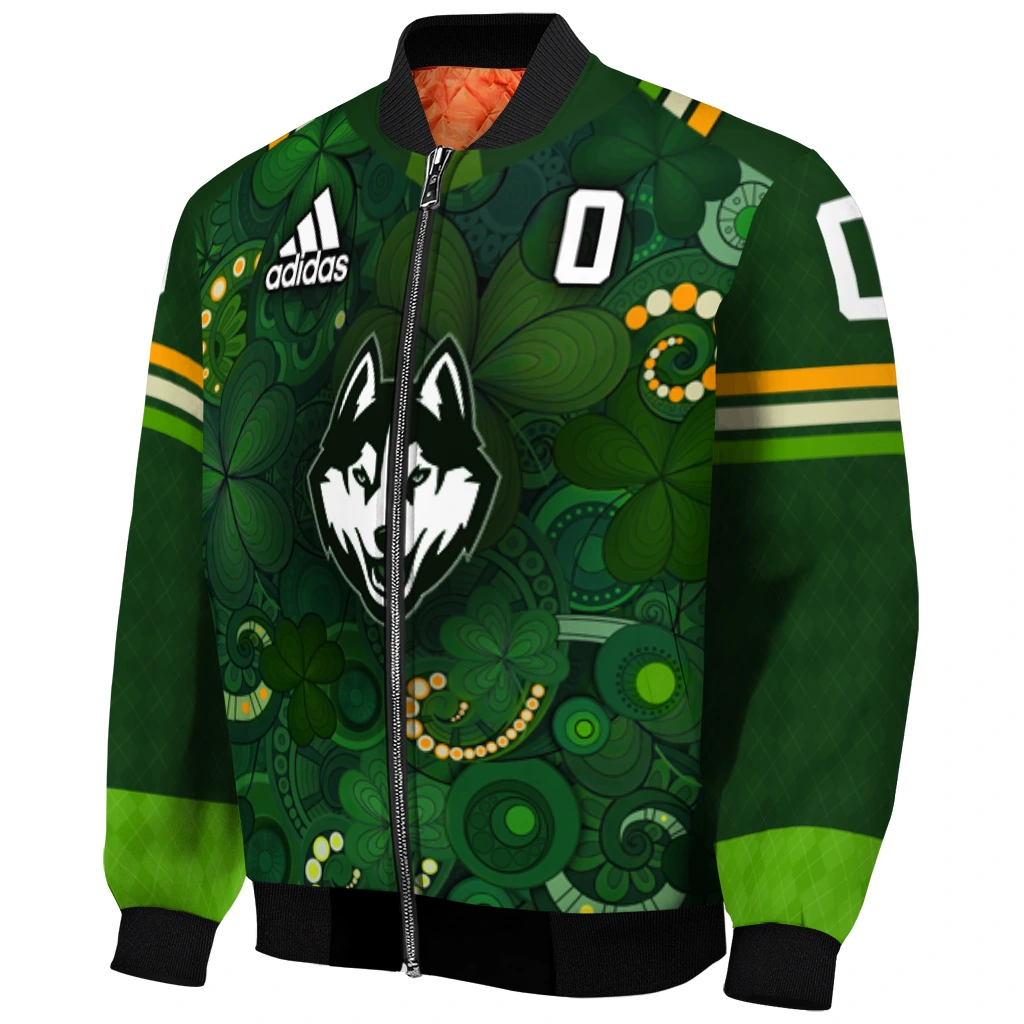 customized uconn huskies shamrock vortex green bomber jacket fashion forward customized uconn huskies shamrock vortex green bomber jacket fashion forward