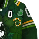 customized uconn huskies shamrock vortex green varsity jacket best selling