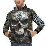 customized uconn huskies skull camo camouflage windbreaker jacket best selling