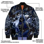 customized uconn huskies skull horde blue bomber jacket best selling