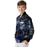 customized uconn huskies skull horde blue bomber jacket best selling