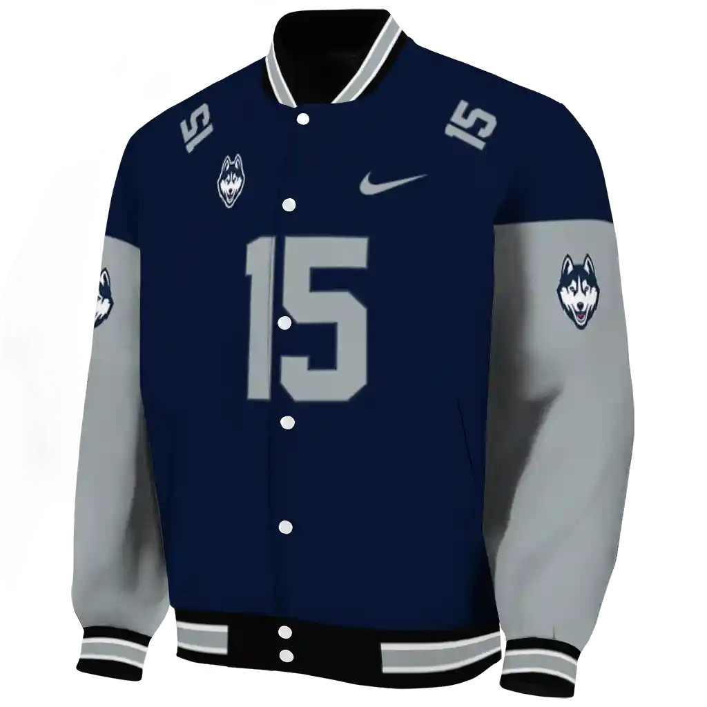 customized uconn huskies team patch blue varsity jacket best selling customized uconn huskies team patch blue varsity jacket best selling