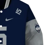 customized uconn huskies team patch blue varsity jacket best selling